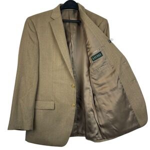 Ralph‎ Lauren 40R Polyester Rayon SUMMER Blazer Sport Coat Jacket Herringbone